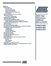 DataSheet AT83C51RC2 pdf